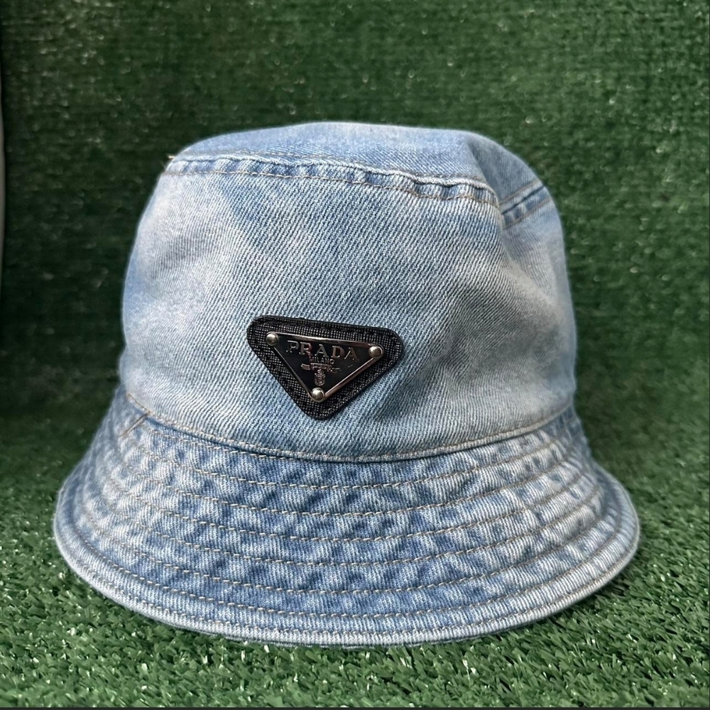 Prada  Blue Denim Bucket Hat